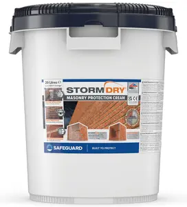 Stormdry Masonry Waterproofing Cream (20L) 25-Year BBA Approved Exterior Brick, Stone, Concrete, Stone, Mortar, Sandstone Sealer