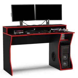 Enzo Gaming Computer Desk Black & Red