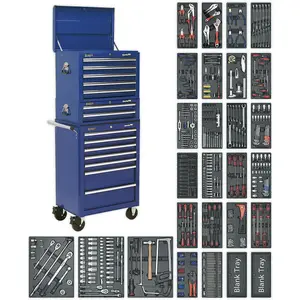 Comprehensive 14 Drawer Tool Chest Bundle - 1179 Piece Professional Tool Kit in Blue