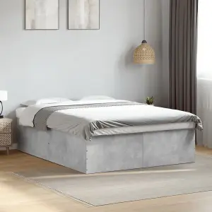 Berkfield Bed Frame without Mattress Concrete Grey 160x200 cm