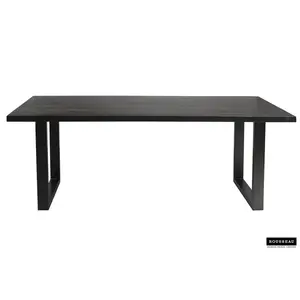 Rectangular Dining Table Mango Black / 76 H x 200 L x 100 W cm