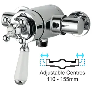 Bristan Traditional Dual Control Monarch Mixer Shower Valve 110 130mm Colonial