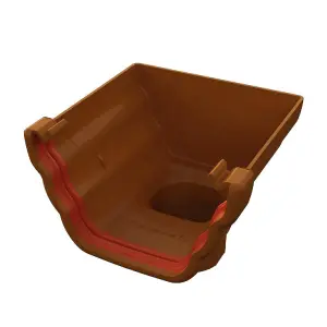 Caramel Ogee Gutter Stop End Outlet, Freeflow 135mm Rain Water Systems