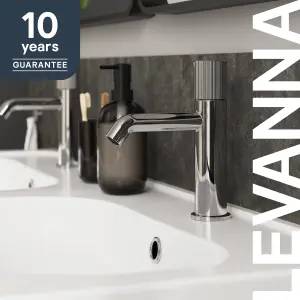 GoodHome Levanna Medium Chrome effect Round Basin Mixer Tap