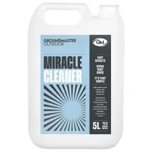 GROUNDMASTER 5L Miracle Patio Cleaner High Performance Decking Concrete Fence Roof Algae Remover Spray and Leave Moss Killer