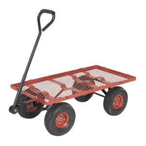 Sealey Platform Truck with Removable Sides Pneumatic Tyres 200kg Capacity CST997