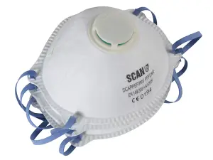 Scan 2ECB32-BOX Moulded Disposable Mask Valved FFP2 Protection Pack Of 10 SCAPPEP2MVB