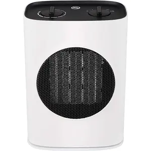 MYLEK Fan Heater Oscillating 1.8kW Ceramic PTC 2 Heat Settings Produces Warm Air Adjustable Thermostat