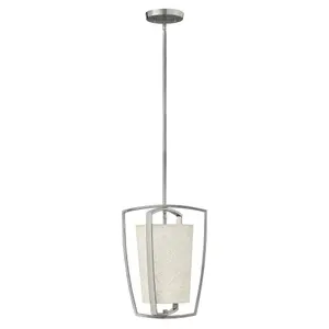 Elstead Hinkley Blakely Small Pendant Light 1x E27 Brushed Nickel