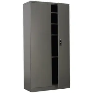 Durable Floor Standing Steel Storage Cabinet - 900mm Wide with Two Doors and Four Shelves