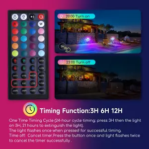 50W RGB Colour Changing Floodlight Dimmable Wall Washer Party Stage Light IP65