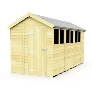 DIY Sheds 6x15 Apex Shed - Single Door With Windows