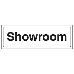 Showroom - Door Sign Directive - Self Adhesive Vinyl - 300x100mm (x3)