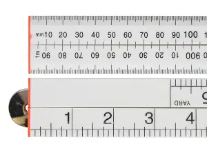 Durable 1M Folding Rule in White ABS Plastic for Accurate Measurements