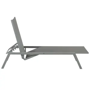 Sun Lounger Metal Grey VERNAZZA