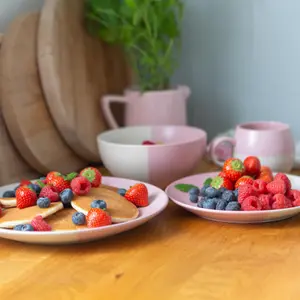 Dipped Stoneware Cereal Bowl - 16.5cm - Dusty Pink