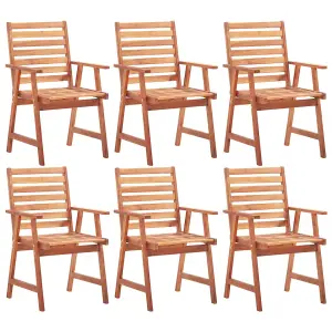 Berkfield Outdoor Dining Chairs 6 pcs Solid Acacia Wood