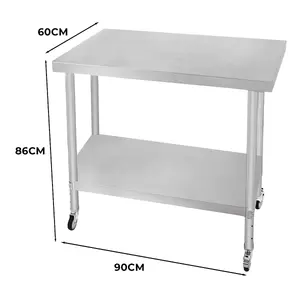 Catering Workbench Table - 90cm x 60cm x 86cm