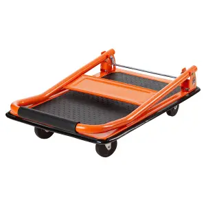 BLACK+DECKER Folding Platform Truck Hand Trolley Wheel Push Cart Warehouse 80Kg