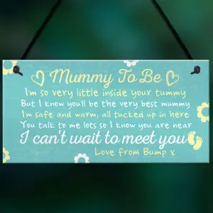 Red Ocean Mummy To Be From Bump Plaques Gift BABY SHOWER Baby Girl Boy Present Keepsake