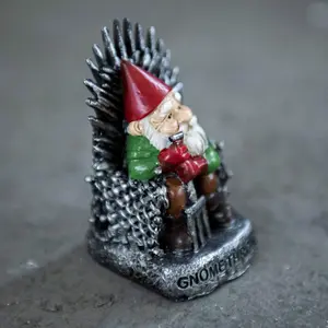 Gnome on a Throne Garden Ornament