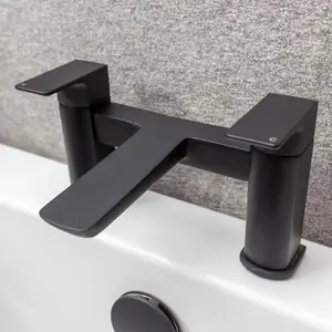 Zoia Matt Black Bath Filler Tap