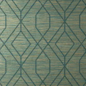 Crown Fusion Trellis Teal Wallpaper M1773