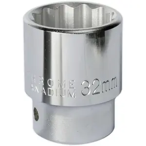 32mm Chrome Vanadium Forged Steel Drive Socket with 3/4 Inch Square Drive