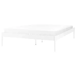 Metal EU King Size Bed White VAURS