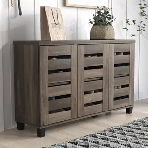 Lismore 16 Pair Shoe Storage Cabinet/Lismore shoe cabinet for 16 pairs of shoes Dark Dusty Oak