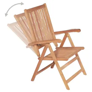 Berkfield Reclining Garden Chairs 6 pcs Solid Teak Wood