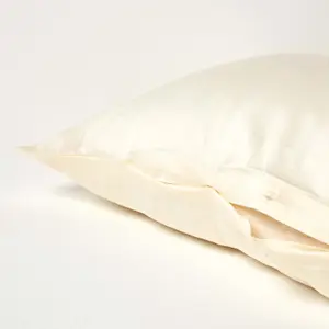 Homescapes Cream V Shaped Pillowcase Organic Cotton 400 Thread Count