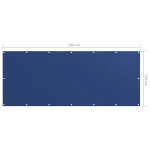 Berkfield Balcony Screen Blue 120x300 cm Oxford Fabric