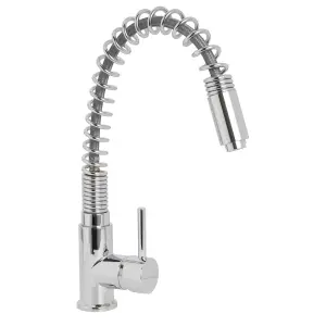 Cooke & Lewis Farin Silver Chrome effect Kitchen Side lever Tap