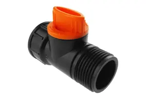 Garden Hose ALL Connectors Fittings Universal Standard Hozelock Compatible Black 3/4" BSP Male - Female Valve