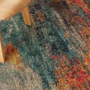 Multicolor Abstract Modern Easy to clean Rug for Dining Room-160cm X 221cm