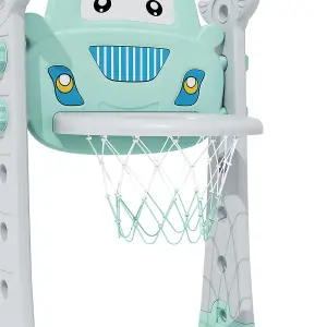 Adjustable Toddler Basketball Stand Set with Drawing Board with Story Machine for Kids