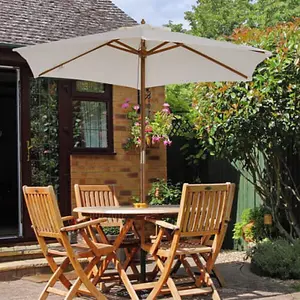 2.4m Outdoor Cream Garden Parasol