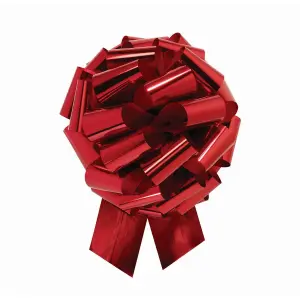 Fo Novelties Metallic Pull Bow Metallic Red (One Size)