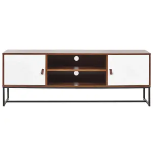 Beliani Modern TV Stand Dark Wood NUEVA