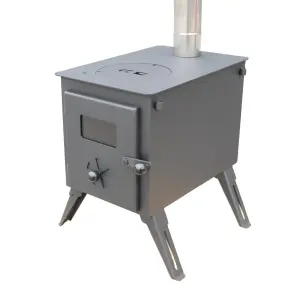 NJ Portable Freestanding Cooker Heater Wood Stove Camping