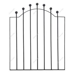 3ft Black Modern Metal Outdoor Garden Gate 86 x 103 cm