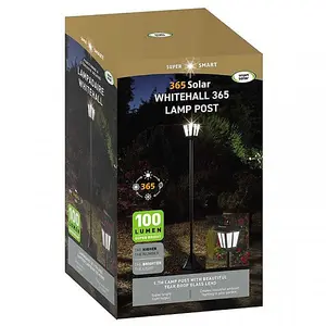 Smart Garden Whitehall 365 Solar Bollard Lamp Post Light 1.7m Super Bright