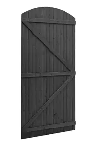 Arch Top Semi Braced Fence Gate, Includes Gate Latch and Anti Sag Support, 105cm x 210cm