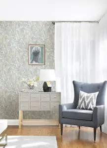 NuWallpaper NUS4481 Maynard Peel & Stick Wallpaper, Blue