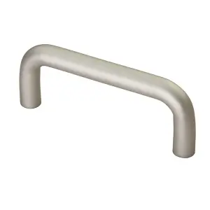 2x Rounded D Shaped Bar Handle 600 x 19mm Diameter Satin Anodised Aluminium