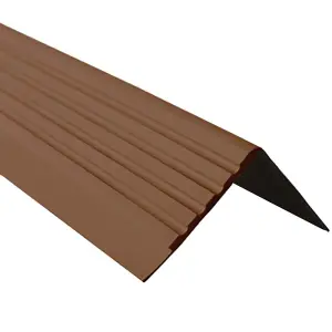 Non-slip stair  nosing rubber angle step edge PVC RDD 150cm brown