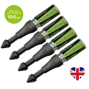 MarXman Deep Hole Chalk Marking Pen x4 Black Deep Marking Tool Over 45mm MARXMAN1BLK