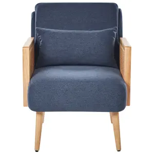 Beliani Traditional Armchair ORUM Fabric Blue