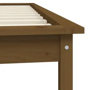 Berkfield Bed Frame Honey Brown 90x190 cm Single Solid Wood Pine